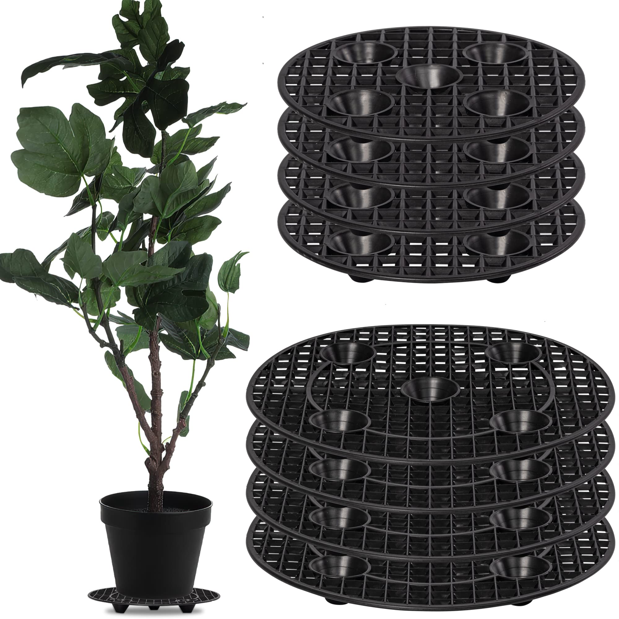 LUCKIPLUS plant stand 8Pcs set with 7.9 inch and 11.8 inch risers