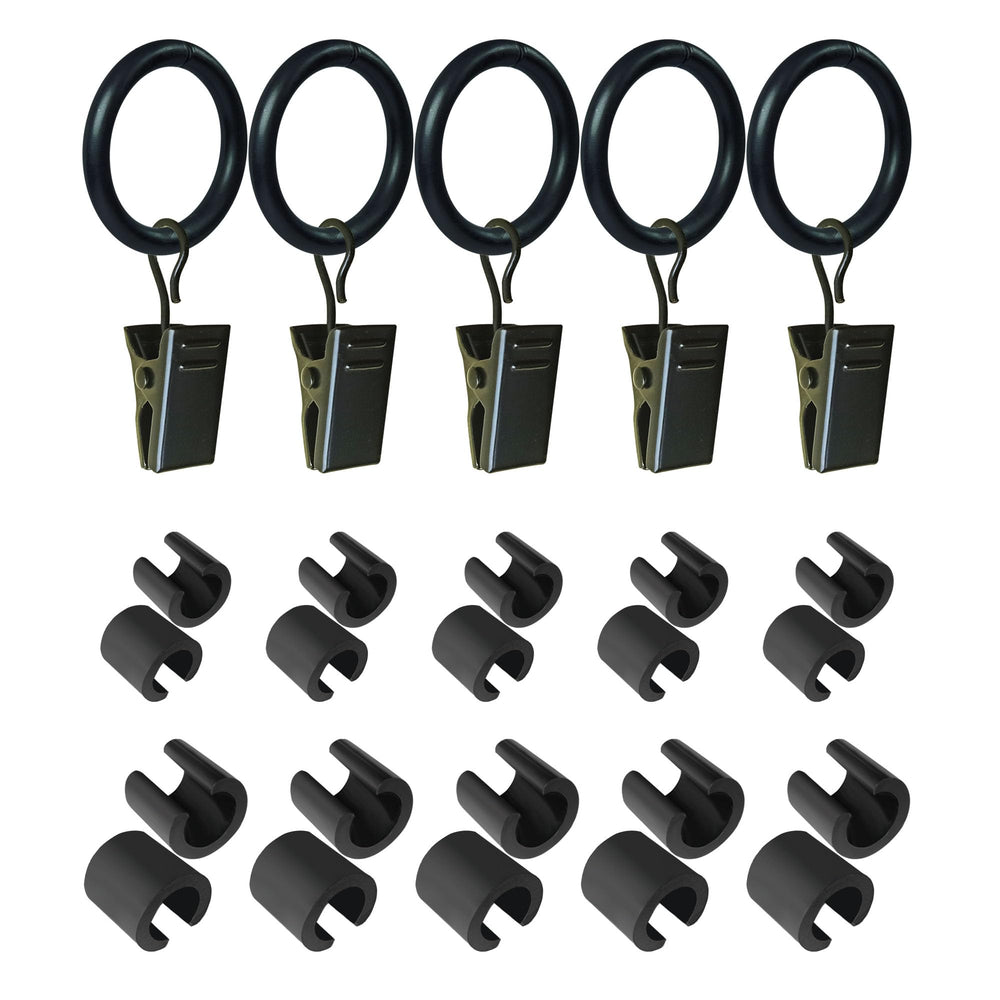 Luckupper Garden Flag Clips - Black Metal Clip with Loop