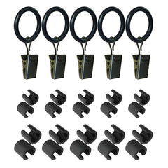 Luckupper Garden Flag Clips - Black Metal Clip with Loop