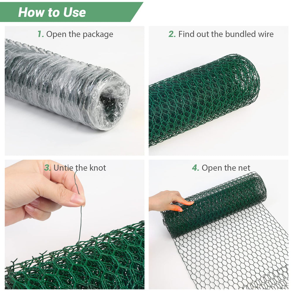 Lucomb Chicken Wire with wire ties for secure fastening