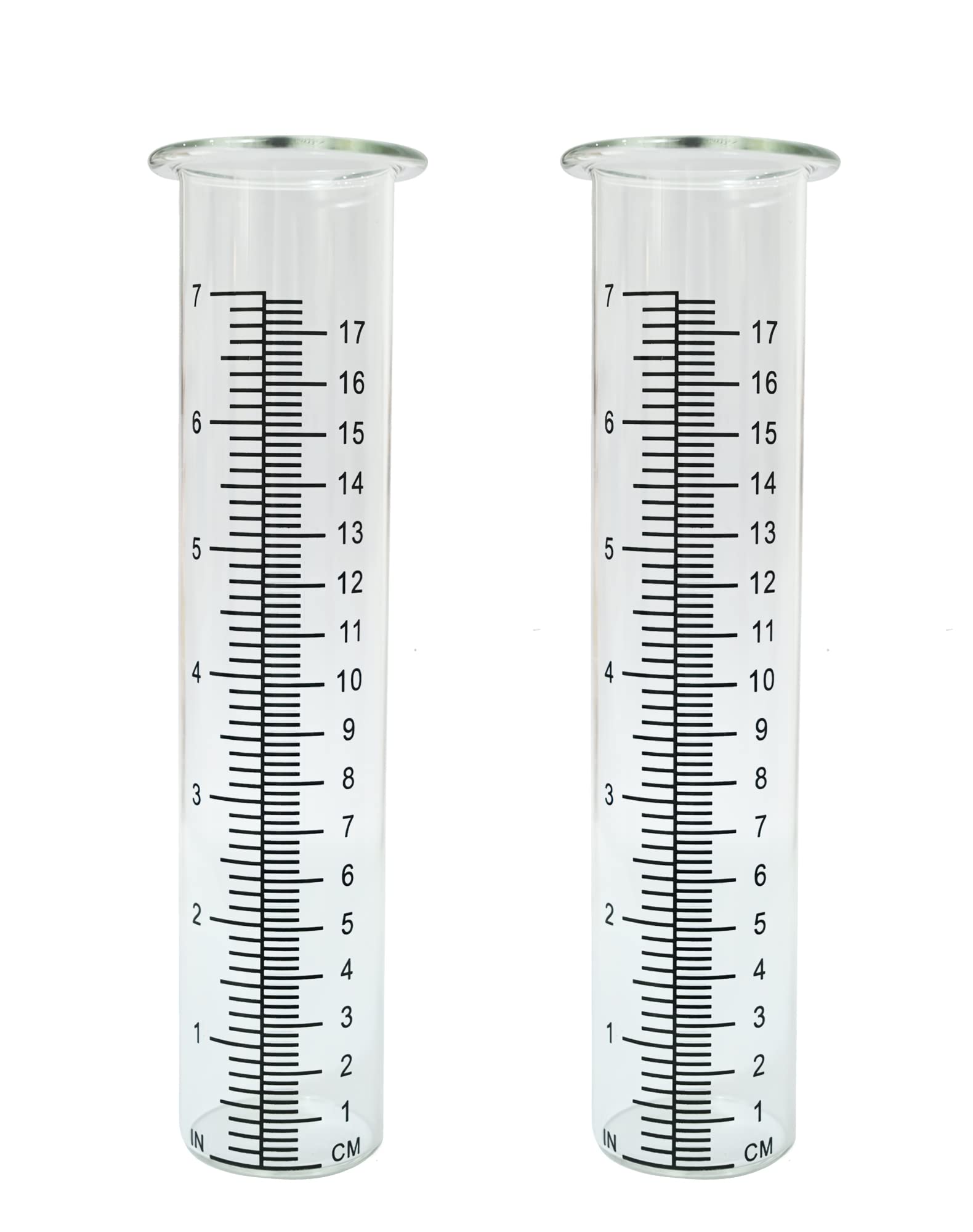 Lueudu 7-inch plastic rain gauge replacement tube, front view
