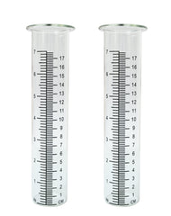 Lueudu 7-inch plastic rain gauge replacement tube, front view