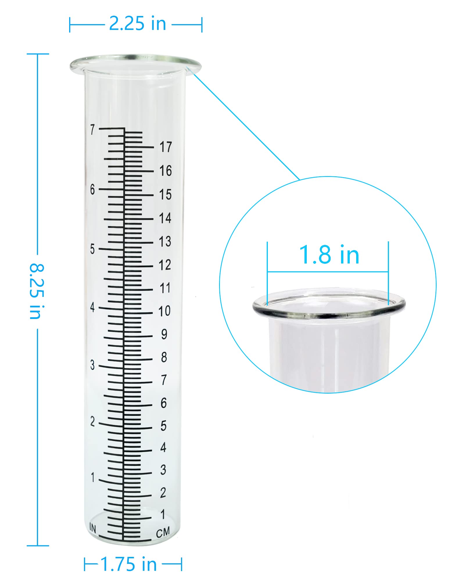 Lueudu rain gauge replacement tube packaging