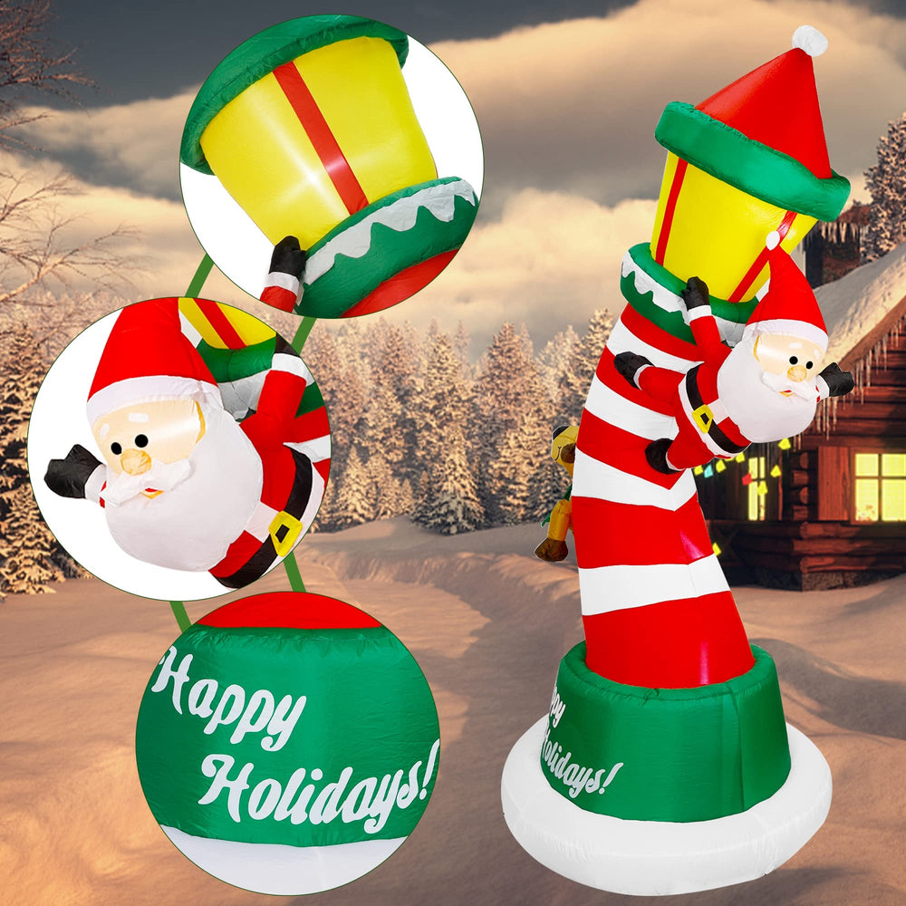 Lulu Home 9FT Christmas Inflatable Lighthouse daytime view