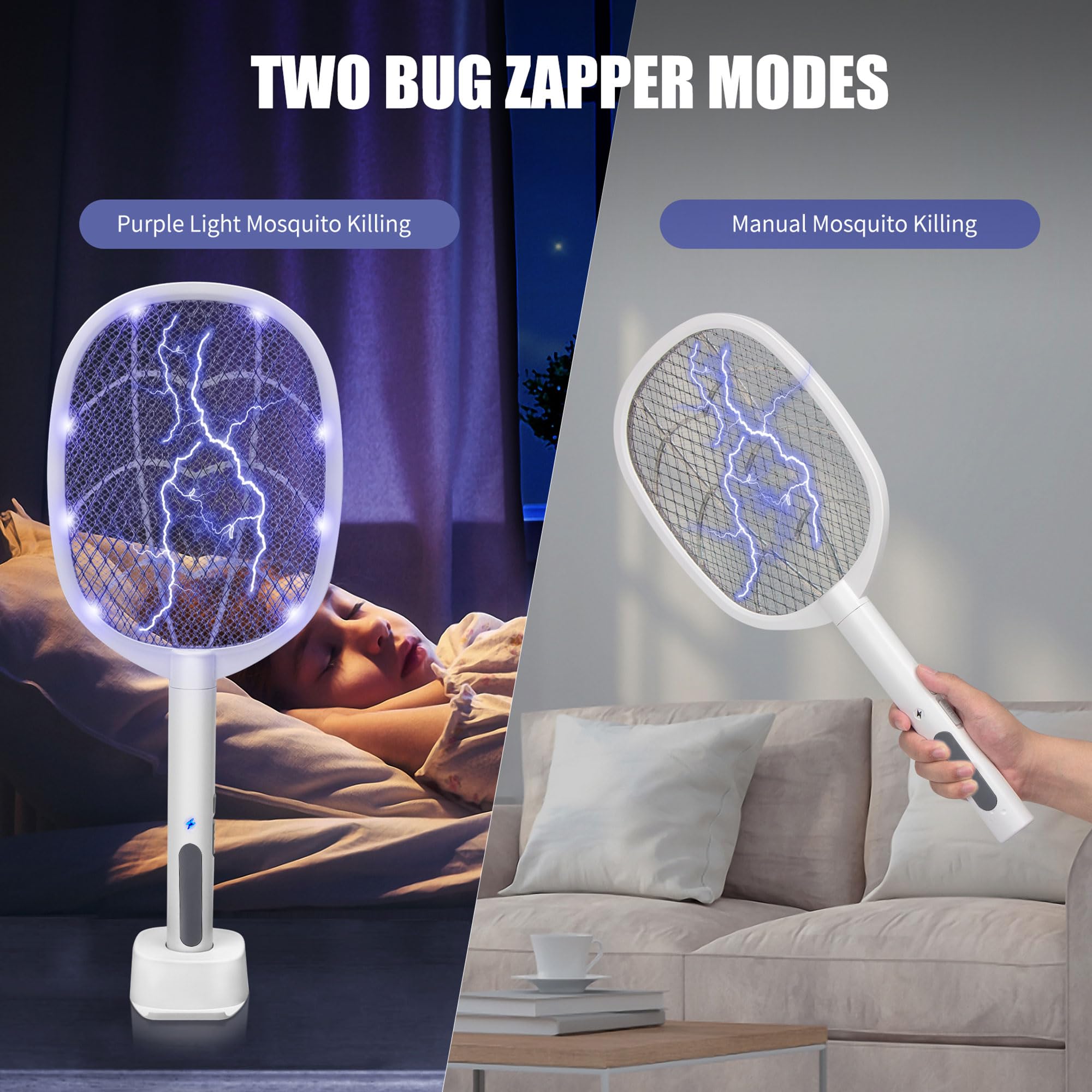 Lulu Home Electric Bug Zapper Racket side view