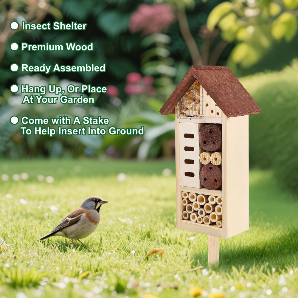 Lulu Home Insect House hanging on a tree branch