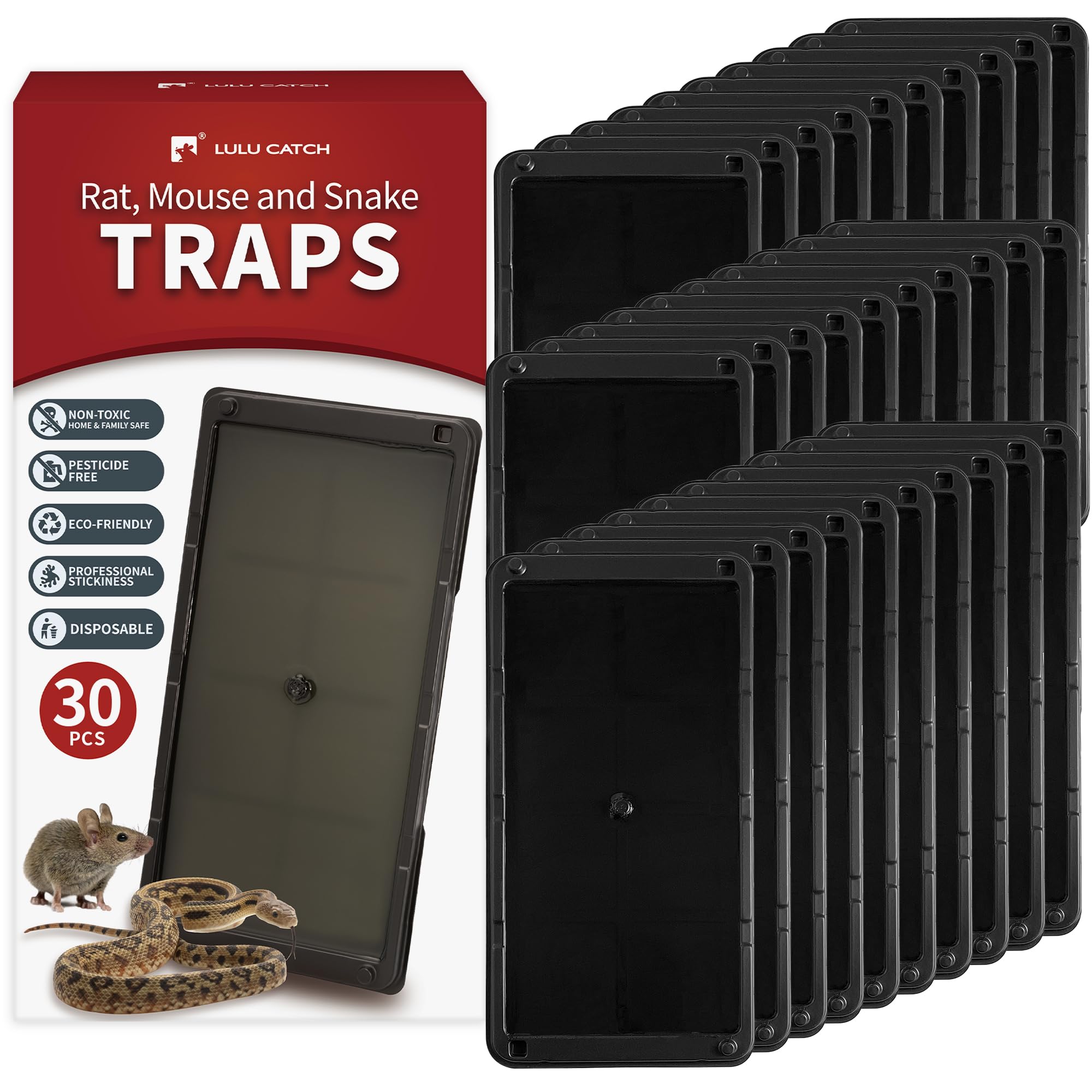 LULUCATCH Mouse Glue Traps 30 Pack front view