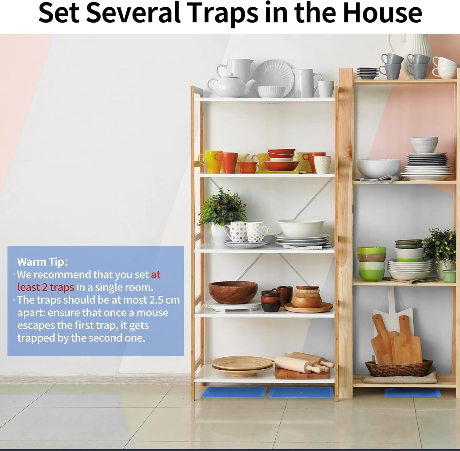 LULUCATCH Mouse Trap being placed along a wall