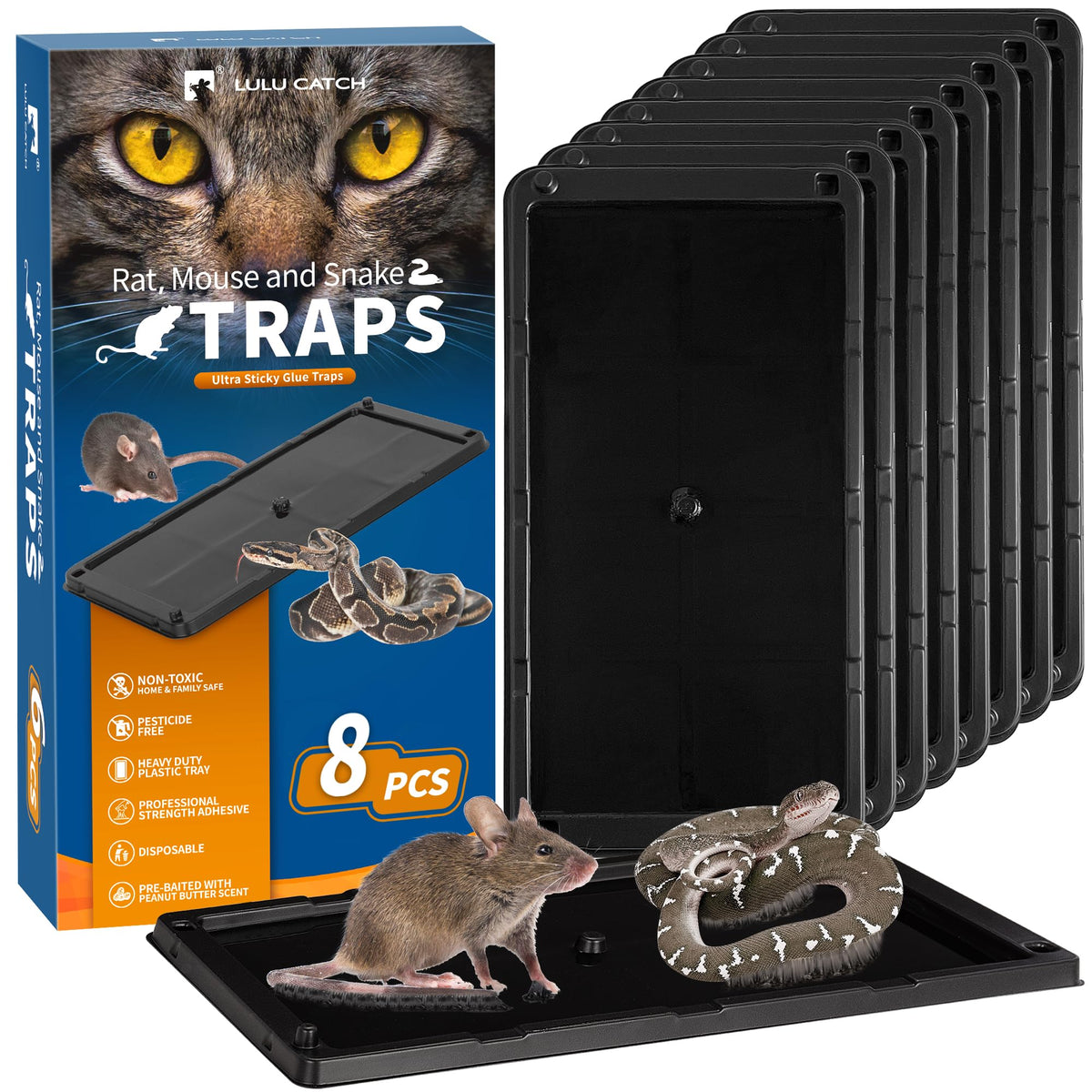 LULUCATCH Mouse Trap Front View with Peanut Butter Scent