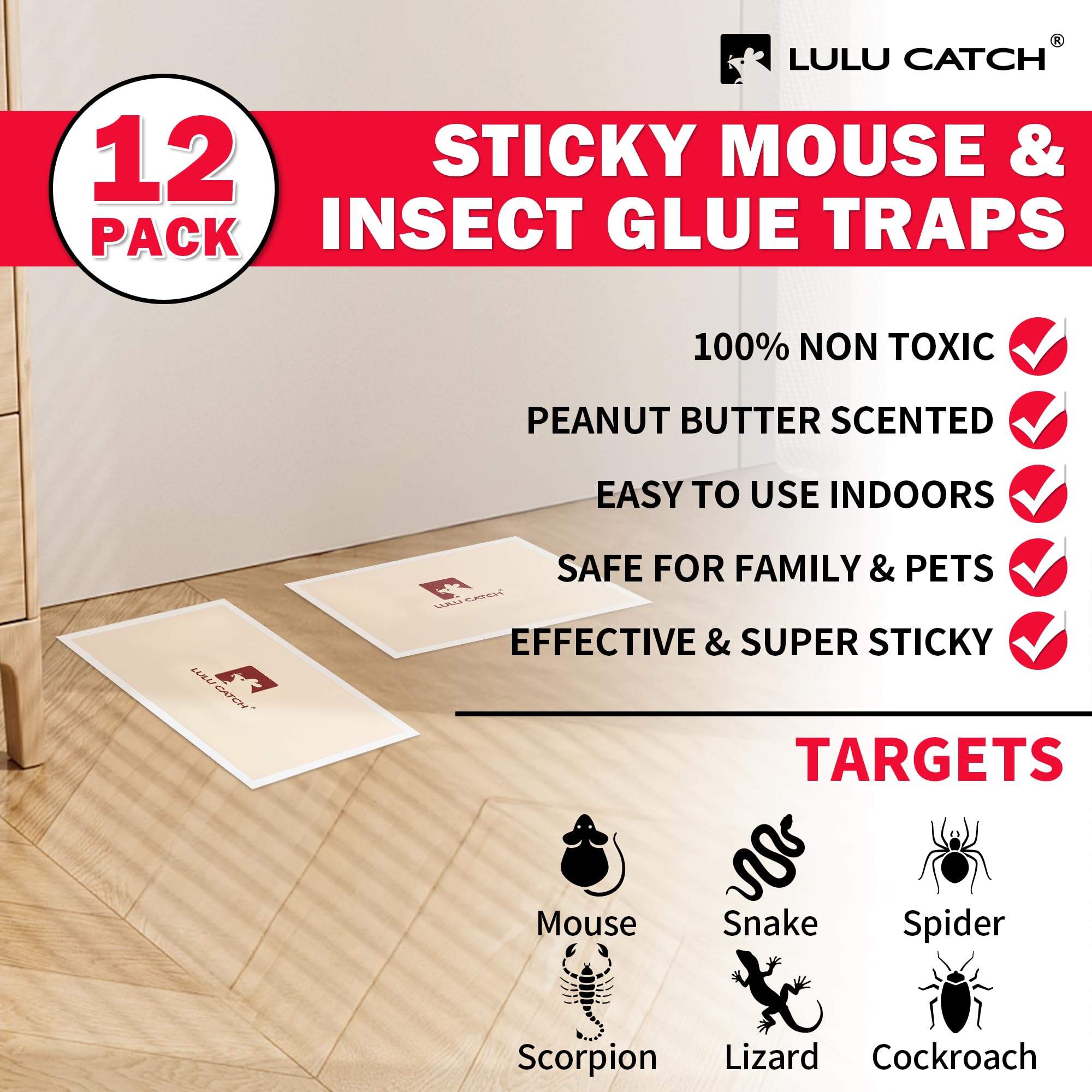 LULUCATCH Mouse Trap packaging with instructions