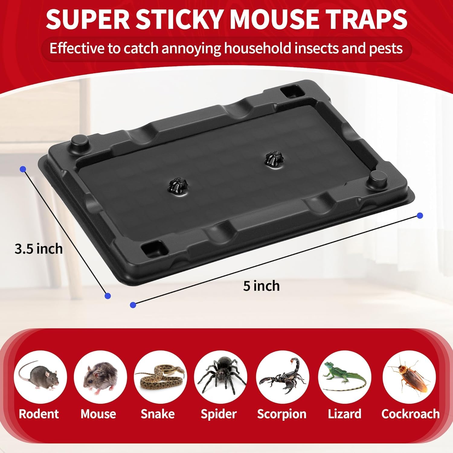 LULUCATCH Mouse Trap with peanut butter scent, side view