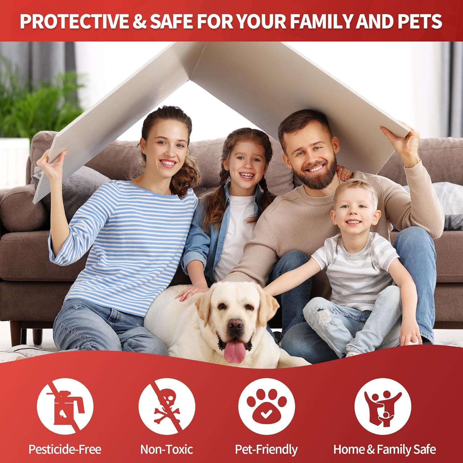LULUCATCH Mouse Traps 12 Pack displayed in a home environment