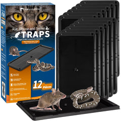 LULUCATCH Mouse Traps 12 Pack large glue traps in packaging