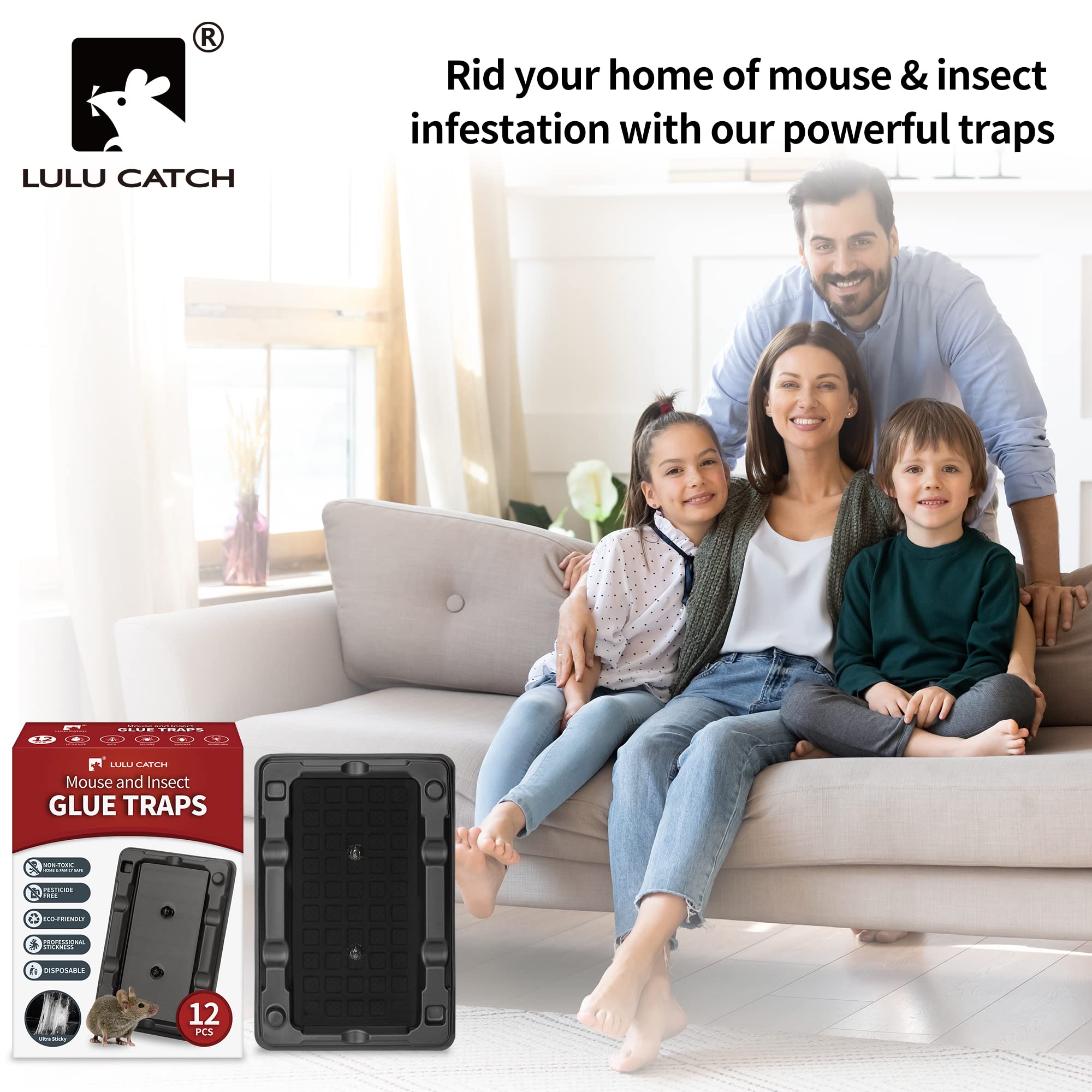 LULUCATCH traps placed along wall