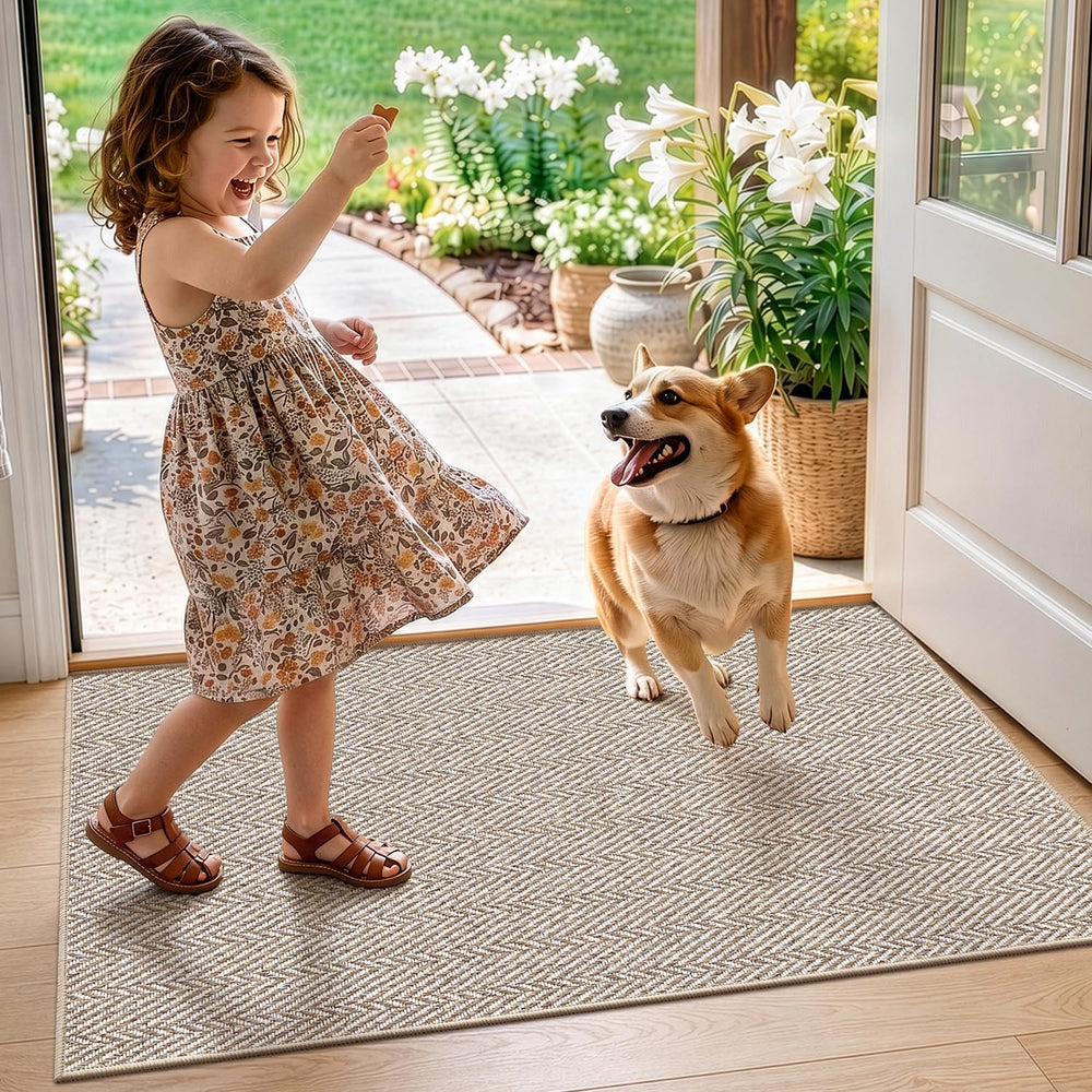 LUMI Indoor Door Mat in living room setting