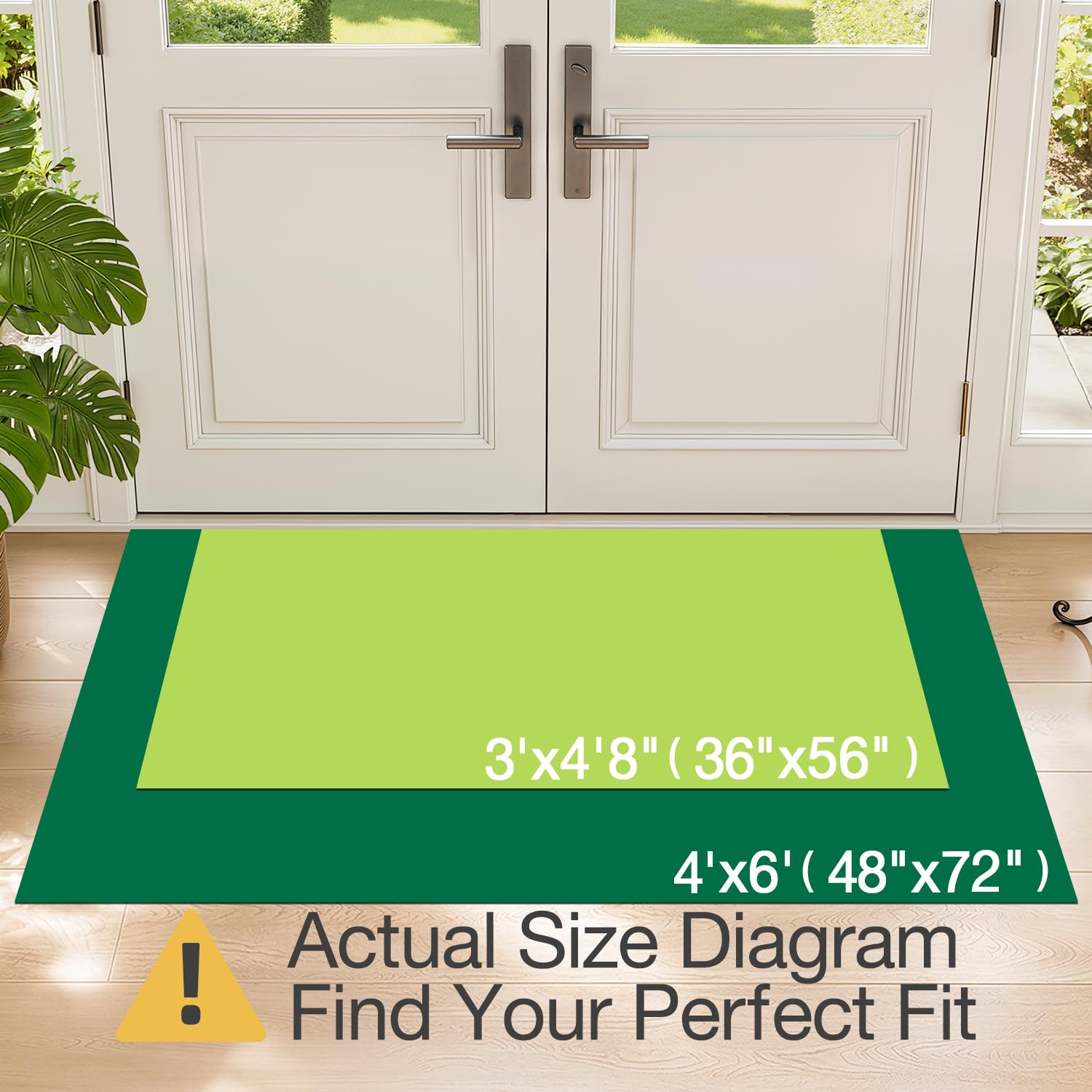 LUMI Indoor Door Mat showing non-slip rubber backing