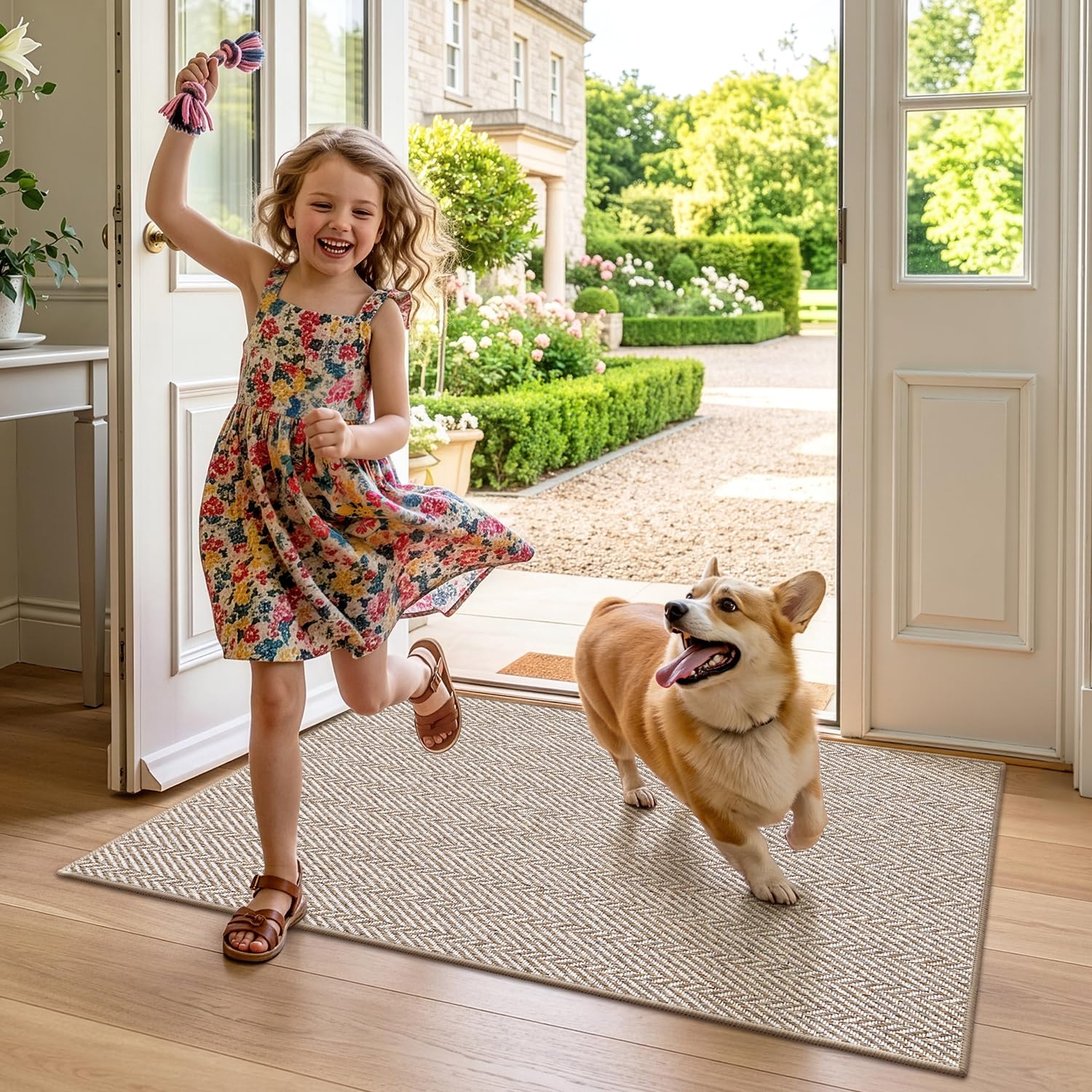 LUMI mat in a living room setting with furniture