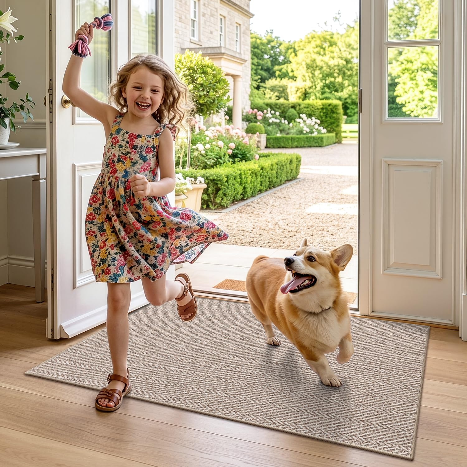 LUMI Ultra Thin Indoor Door Mat in kitchen
