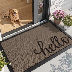 LUMI Welcome Door Mat 32x47 front view with non-slip backing
