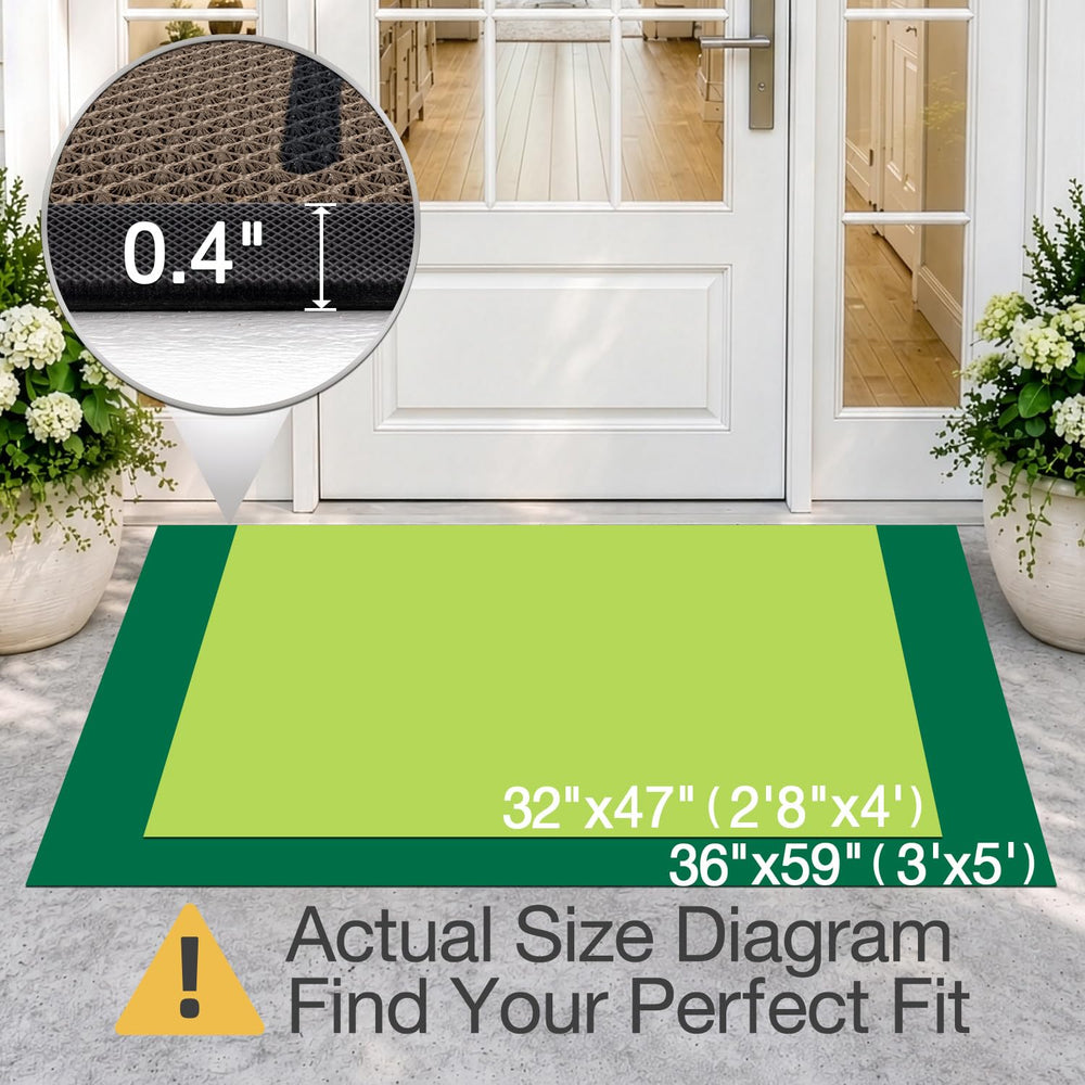 LUMI Welcome Door Mat 32x47 side view showing durability