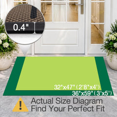 LUMI Welcome Door Mat 32x47 side view showing durability