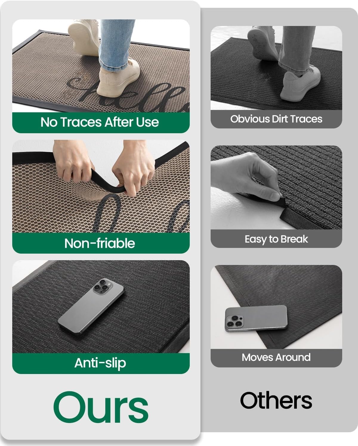 LUMI Welcome Door Mat packaging and dimensions