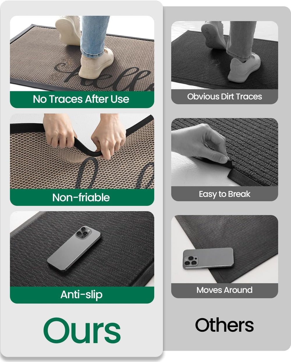 LUMI Welcome Door Mat packaging and dimensions