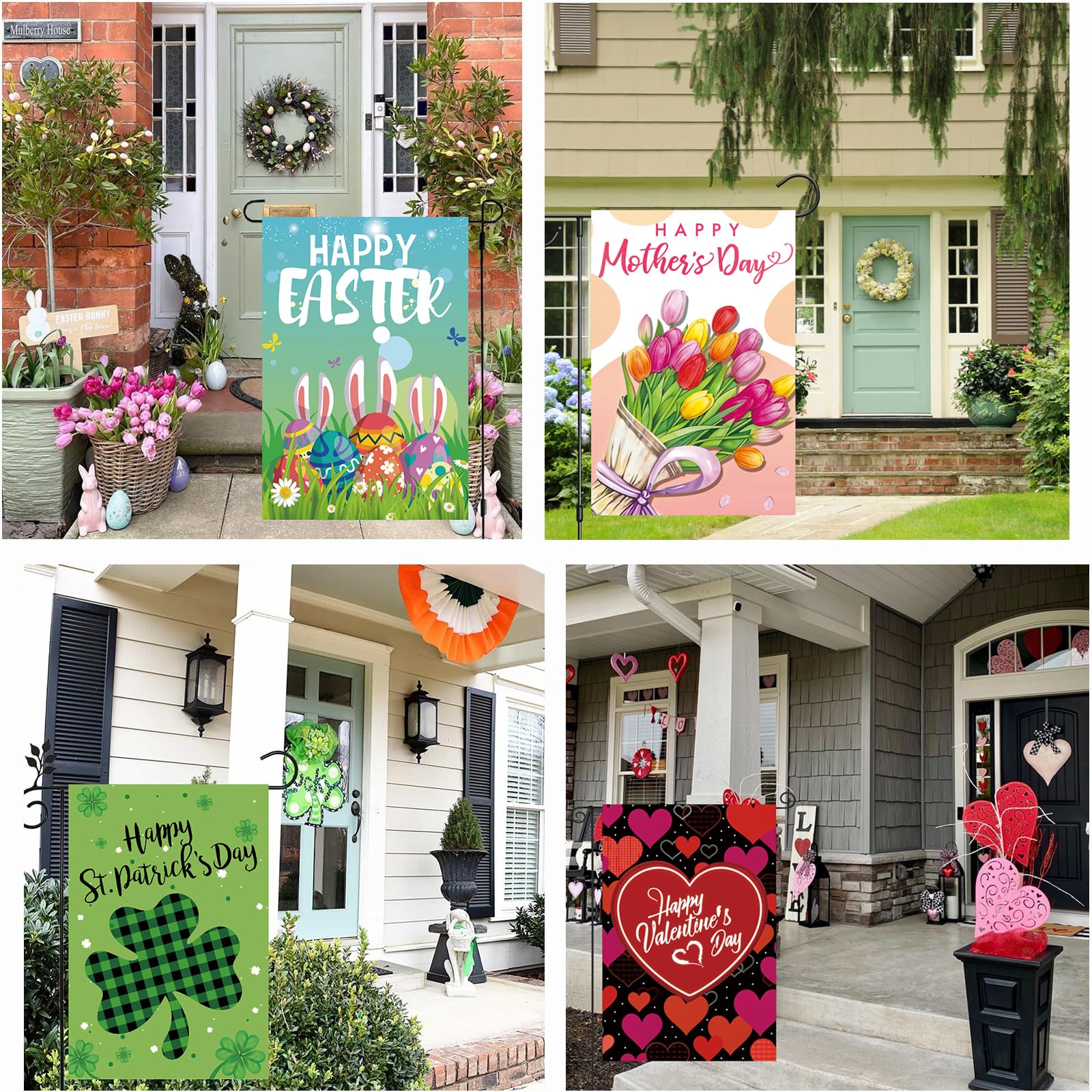 Lumifan garden flag in a vibrant outdoor setting
