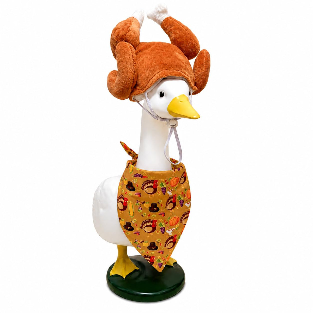 Lumithence 23" Porch Goose Fall Outfit with turkey hat and bandana