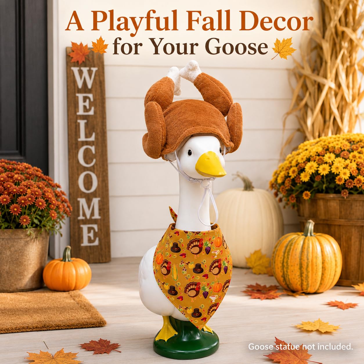 Lumithence Porch Goose Fall Outfit displayed on porch