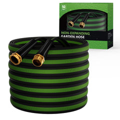 lumomo 50FT garden hose front view in BlackGreen