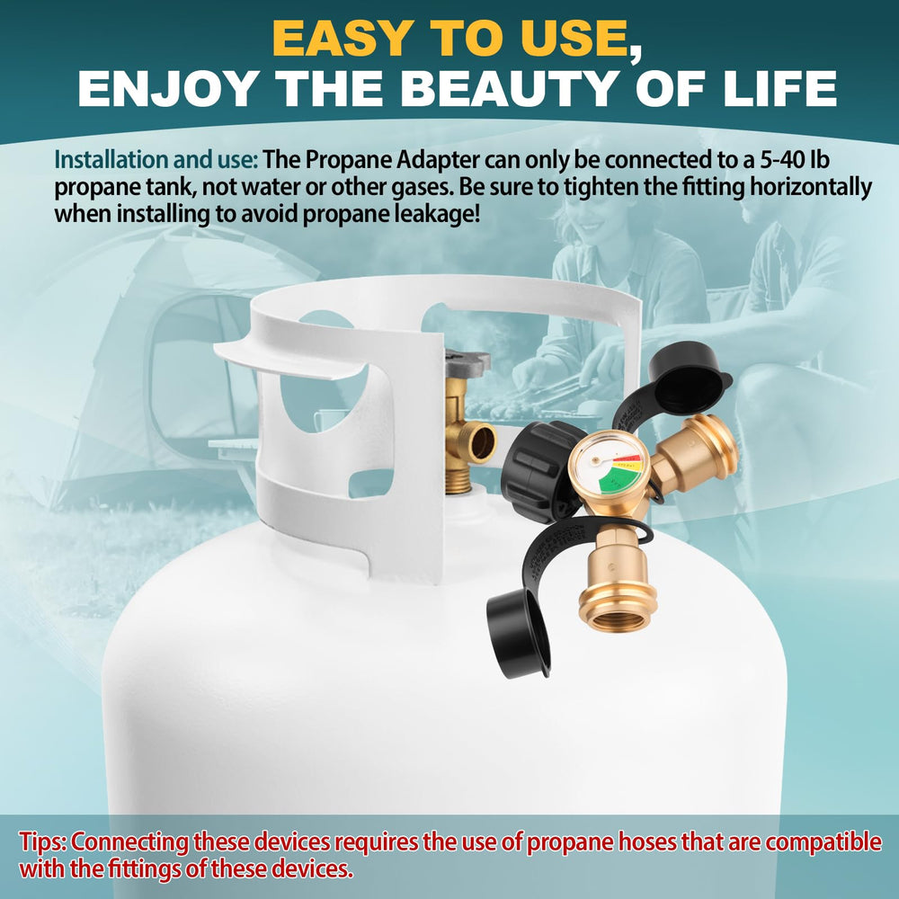 Luney Propane Splitter showing solid brass construction