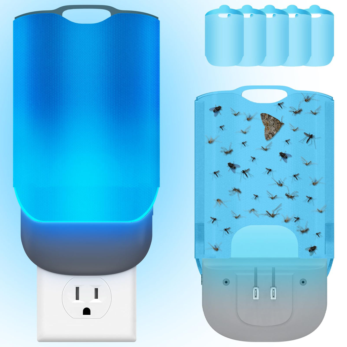 LUOJIBIE Indoor Flying Insect Trap front view with UV light