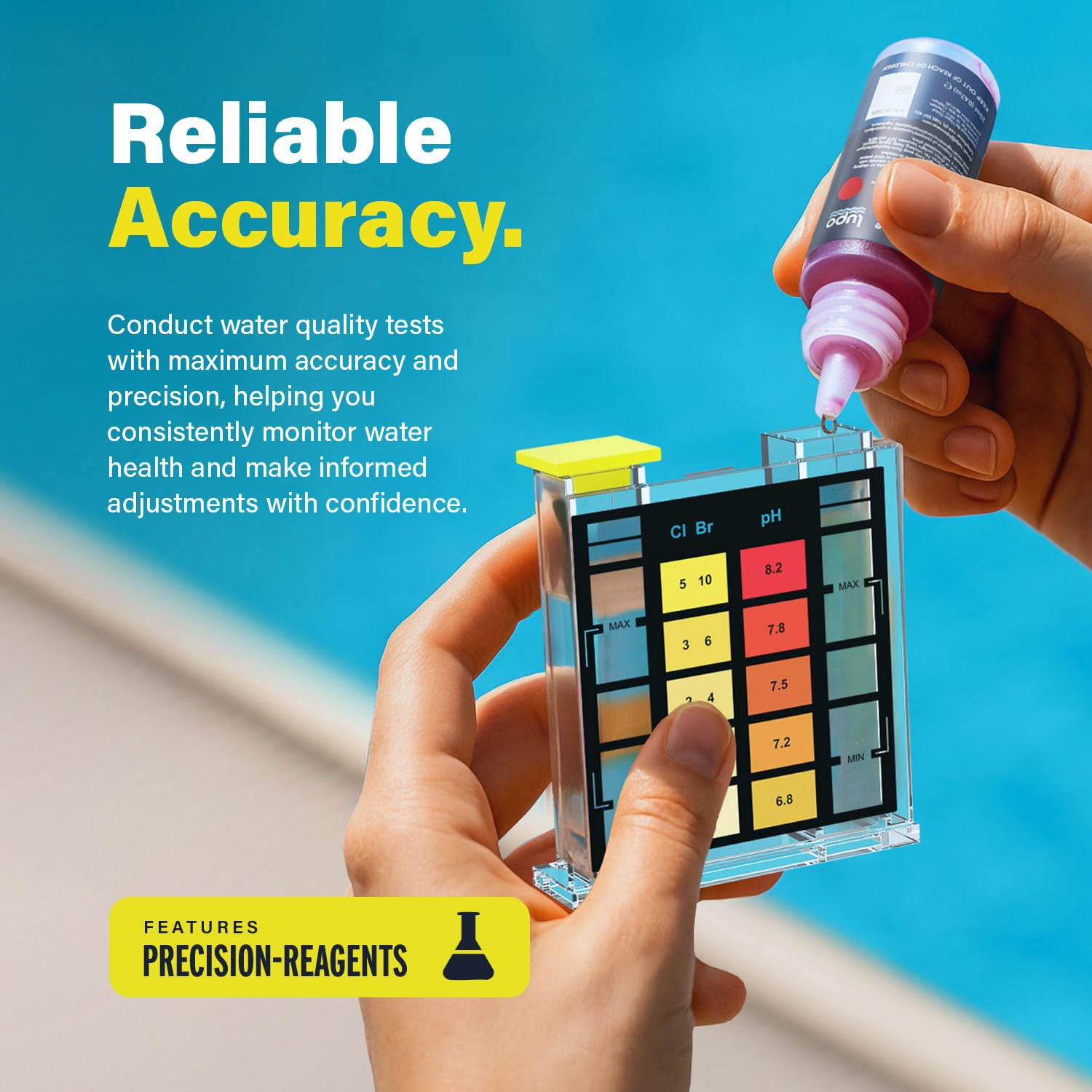 Lupo 3-in-1 Pool Test Kit Reagents for swimming pools