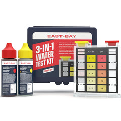 Lupo East Bay 3-in-1 Pool Test Kit front view with storage case
