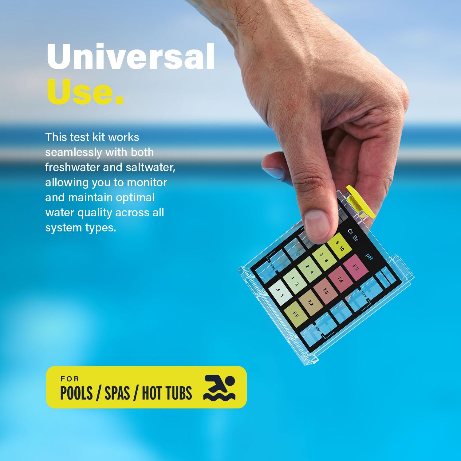 Lupo Pool Test Kit testing water sample in a spa