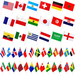 LUSEOAN Mini Stick Flags set with 226 countries, displayed on a table
