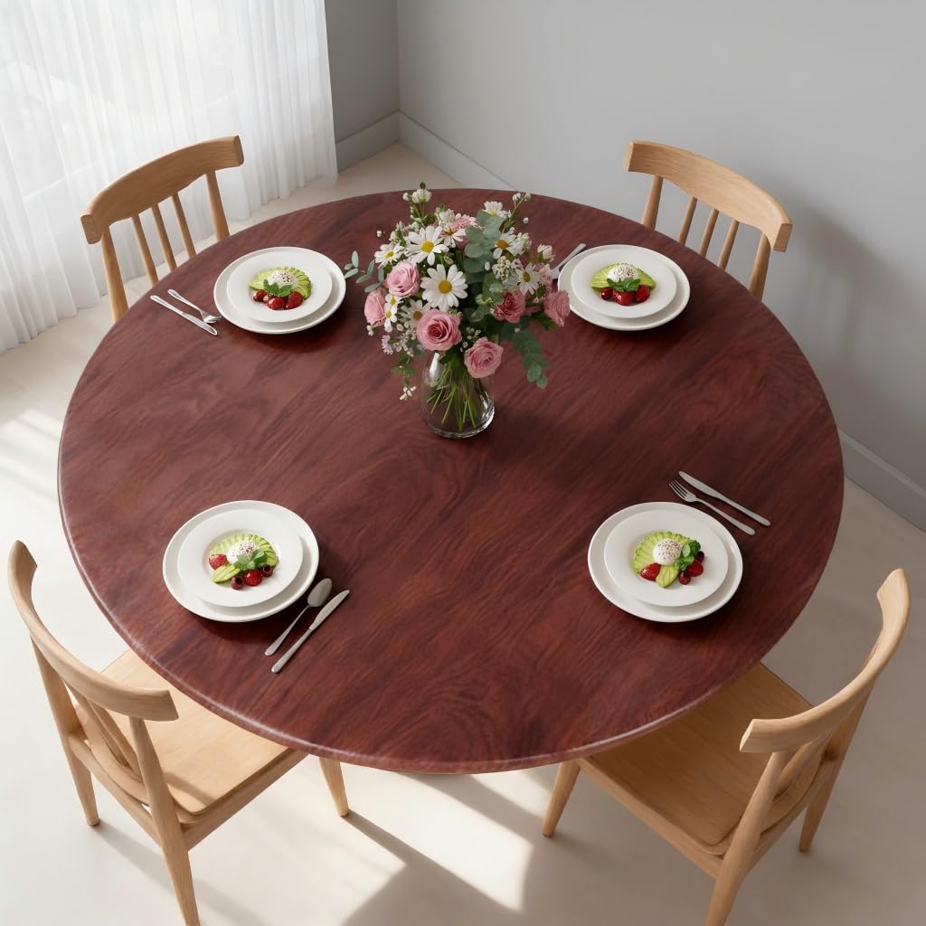 LUSHVIDA fitted tablecloth showing full elastic edges