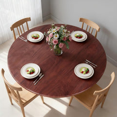 LUSHVIDA fitted tablecloth showing full elastic edges
