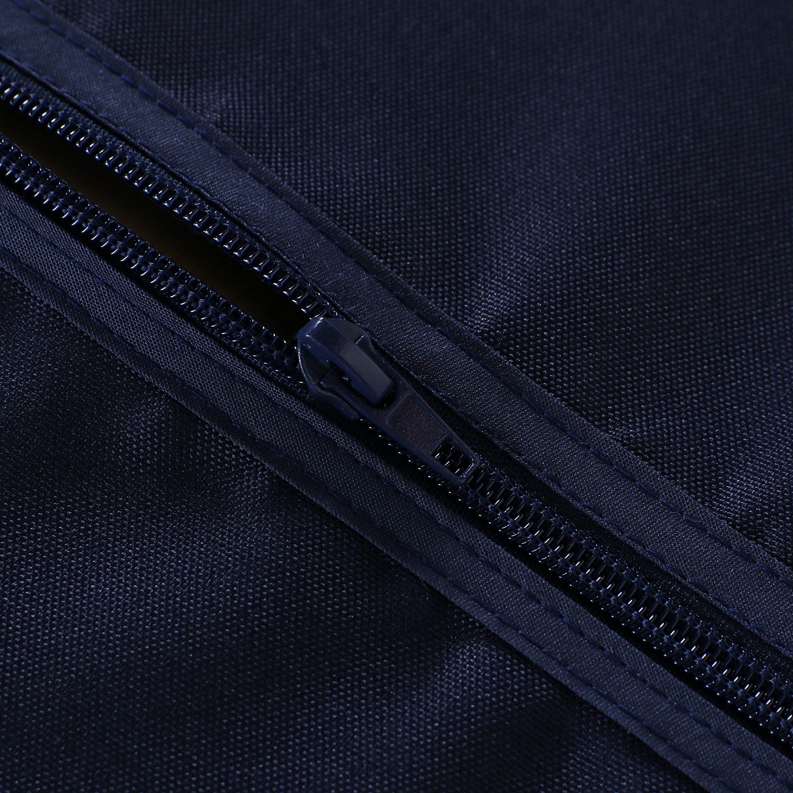 LUSHVIDA Navy Tablecloth showing waterproof feature