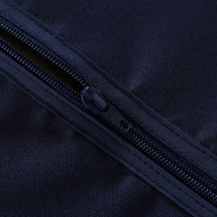 LUSHVIDA Navy Tablecloth showing waterproof feature