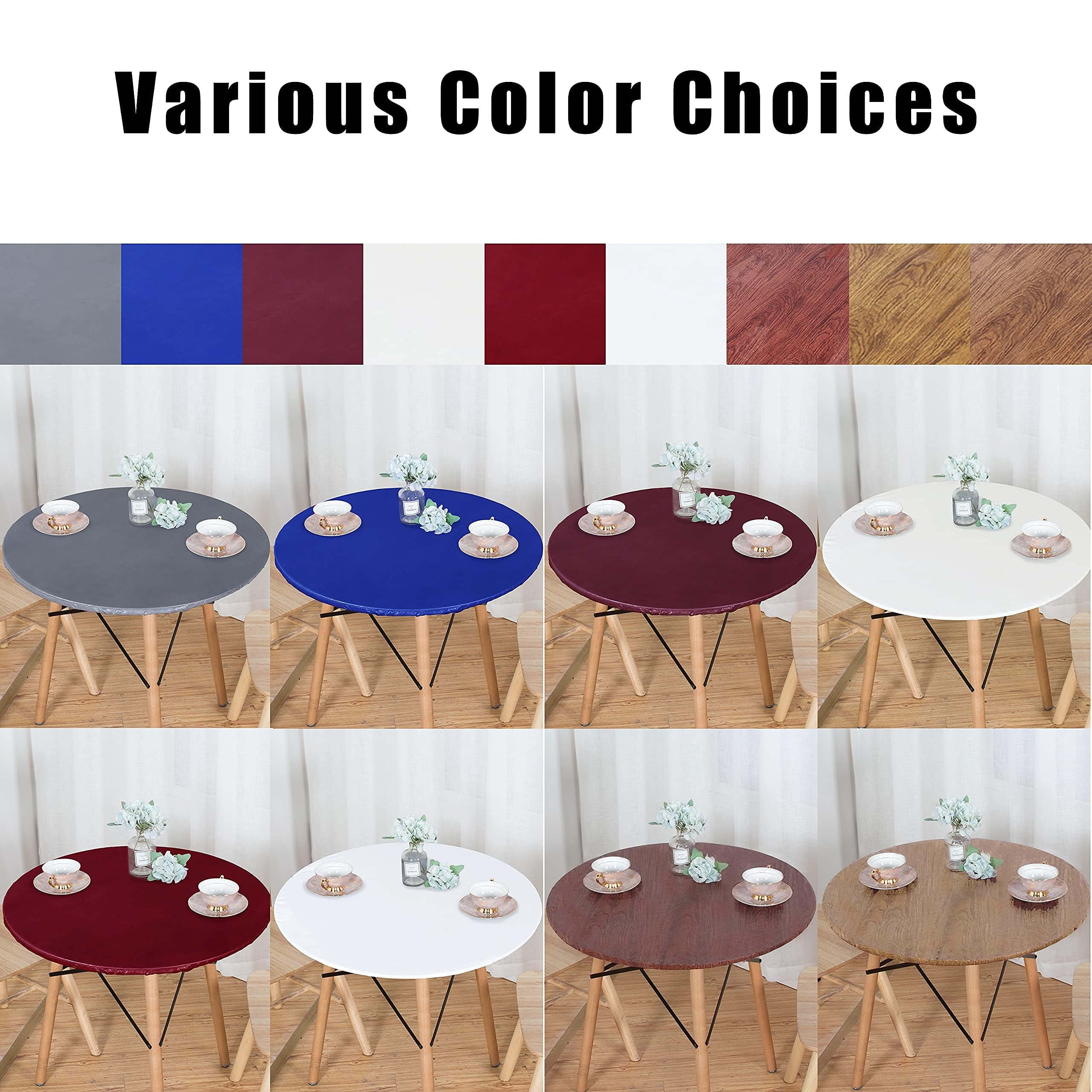 LUSHVIDA Round Tablecloth displayed in various settings