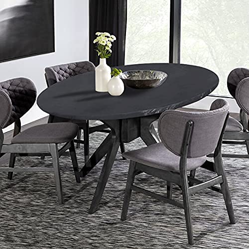 LUSHVIDA Round Tablecloth with flannel backing close-up