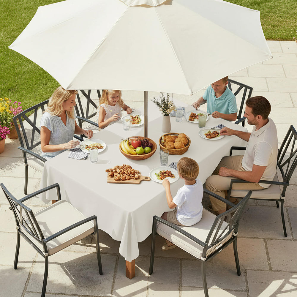 LUSHVIDA tablecloth with umbrella hole and zipper