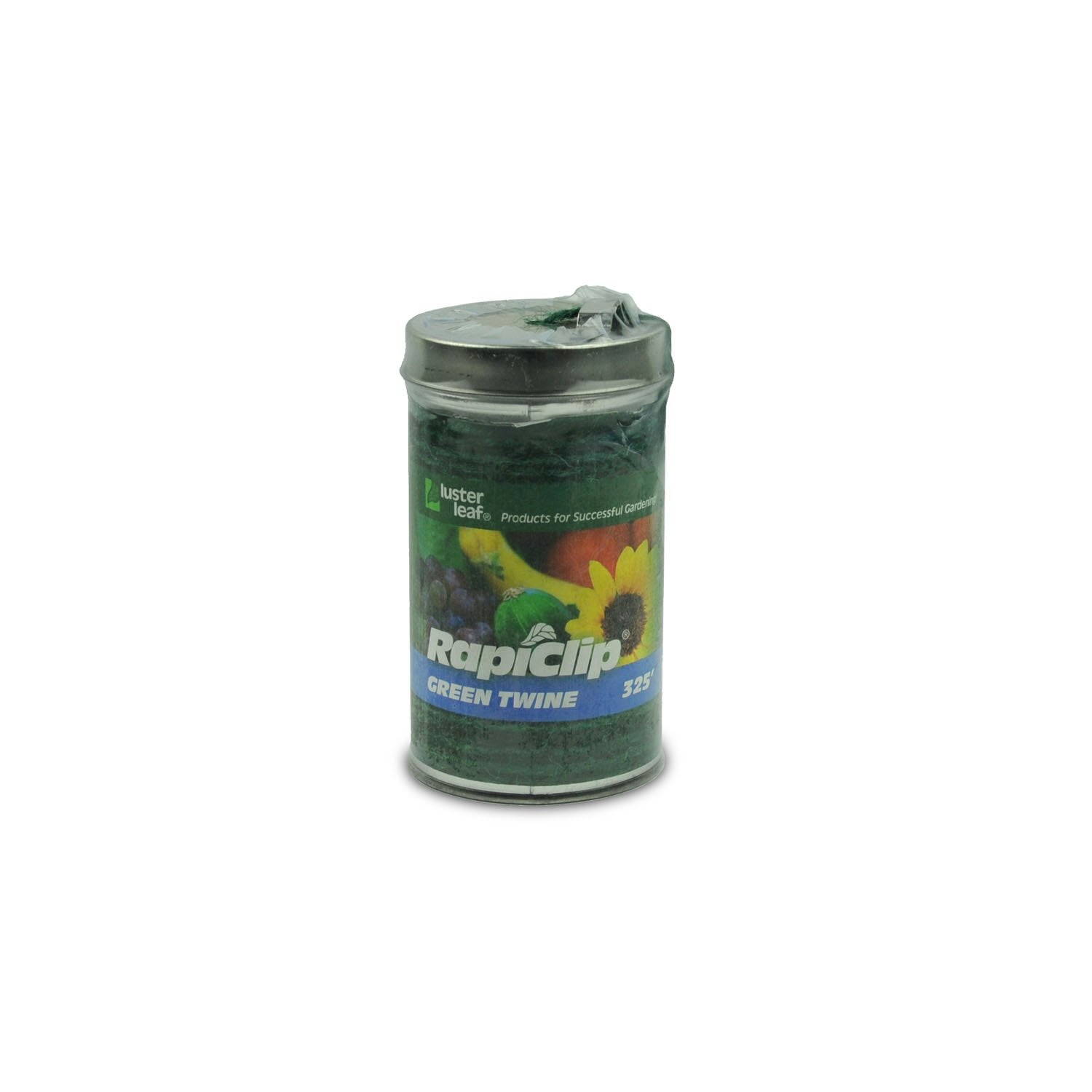 Luster Leaf Green Jute Twine 325 ft dispenser can with cutter