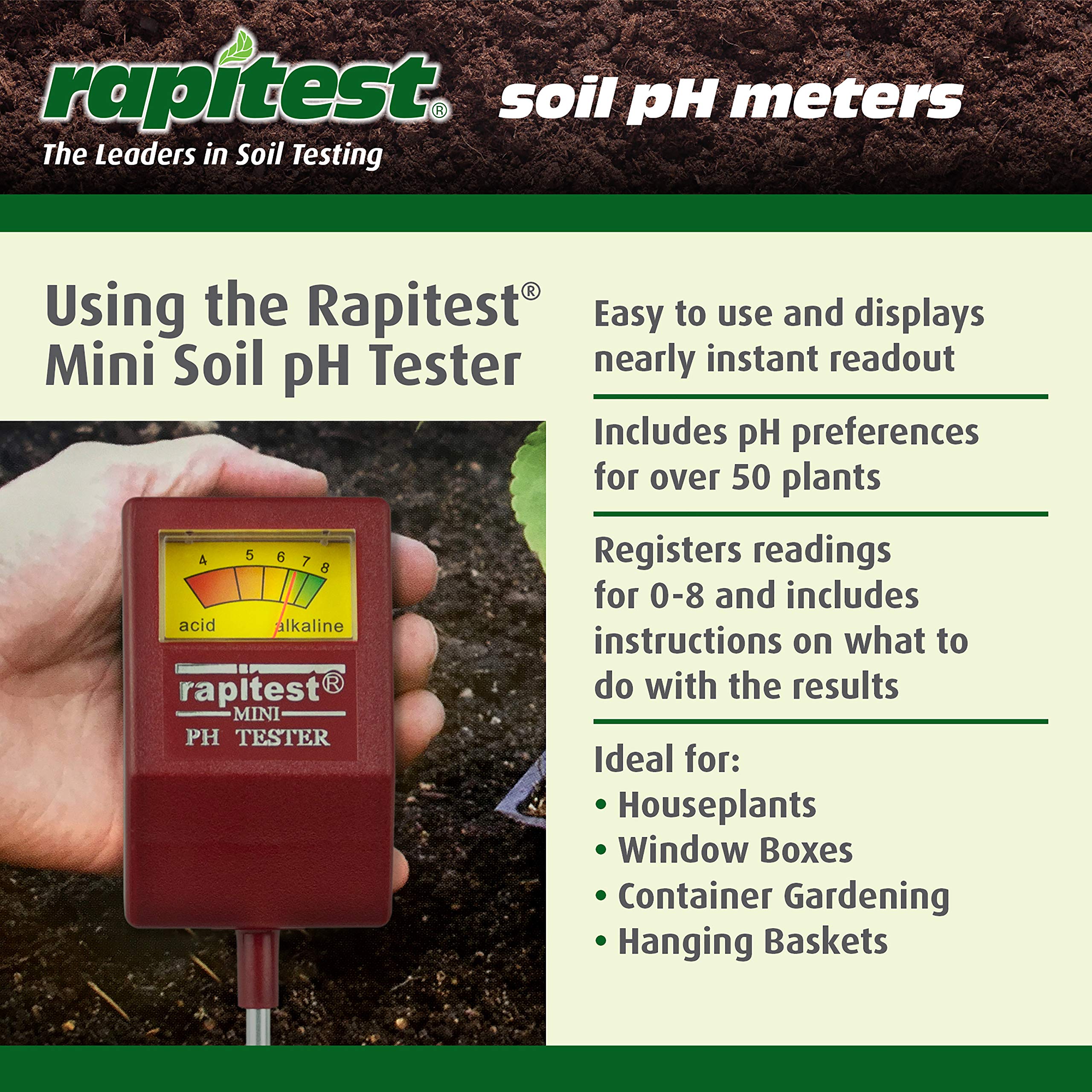 Luster Leaf Soil pH Tester with reference guide