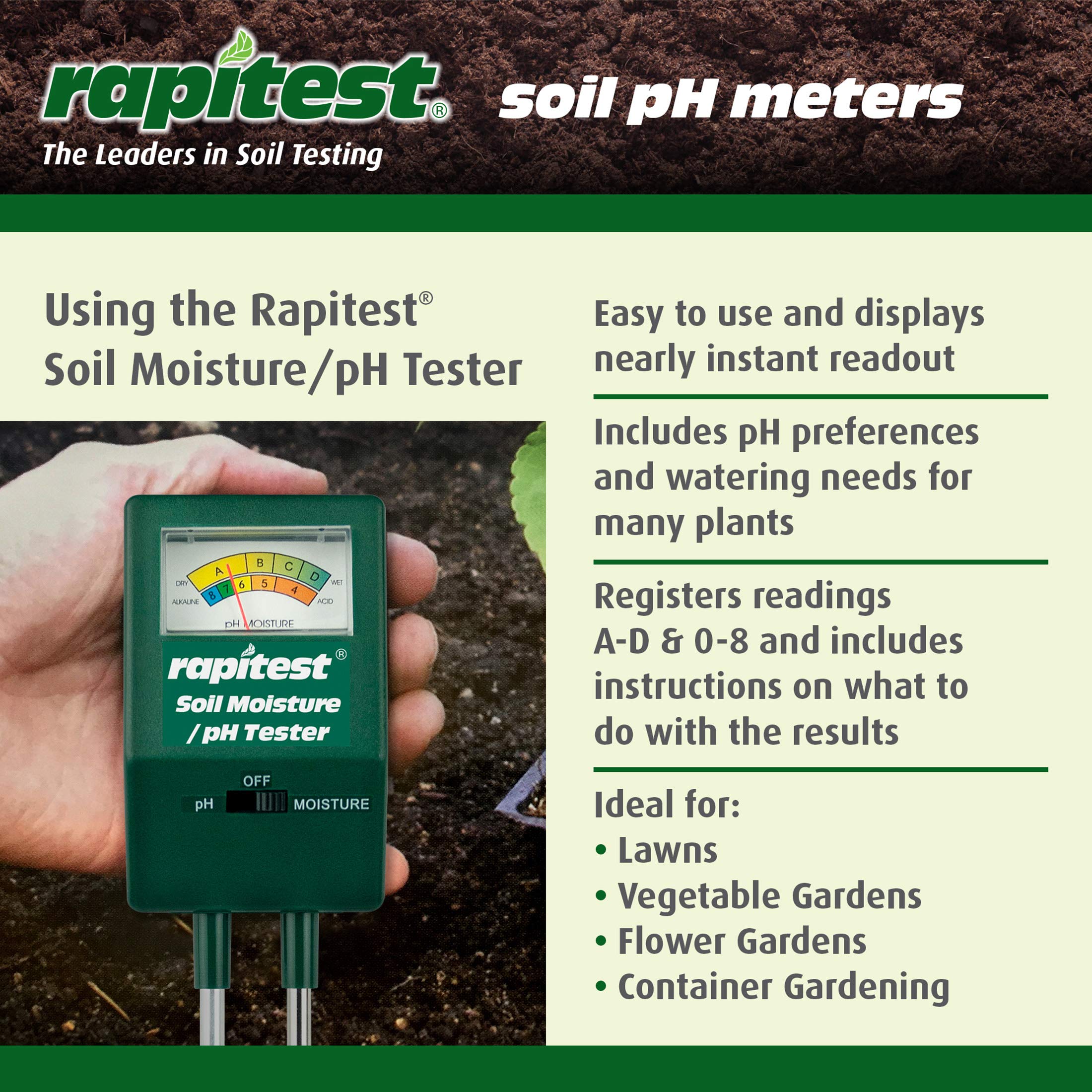 Luster Leaf Soil Tester used near potted plants