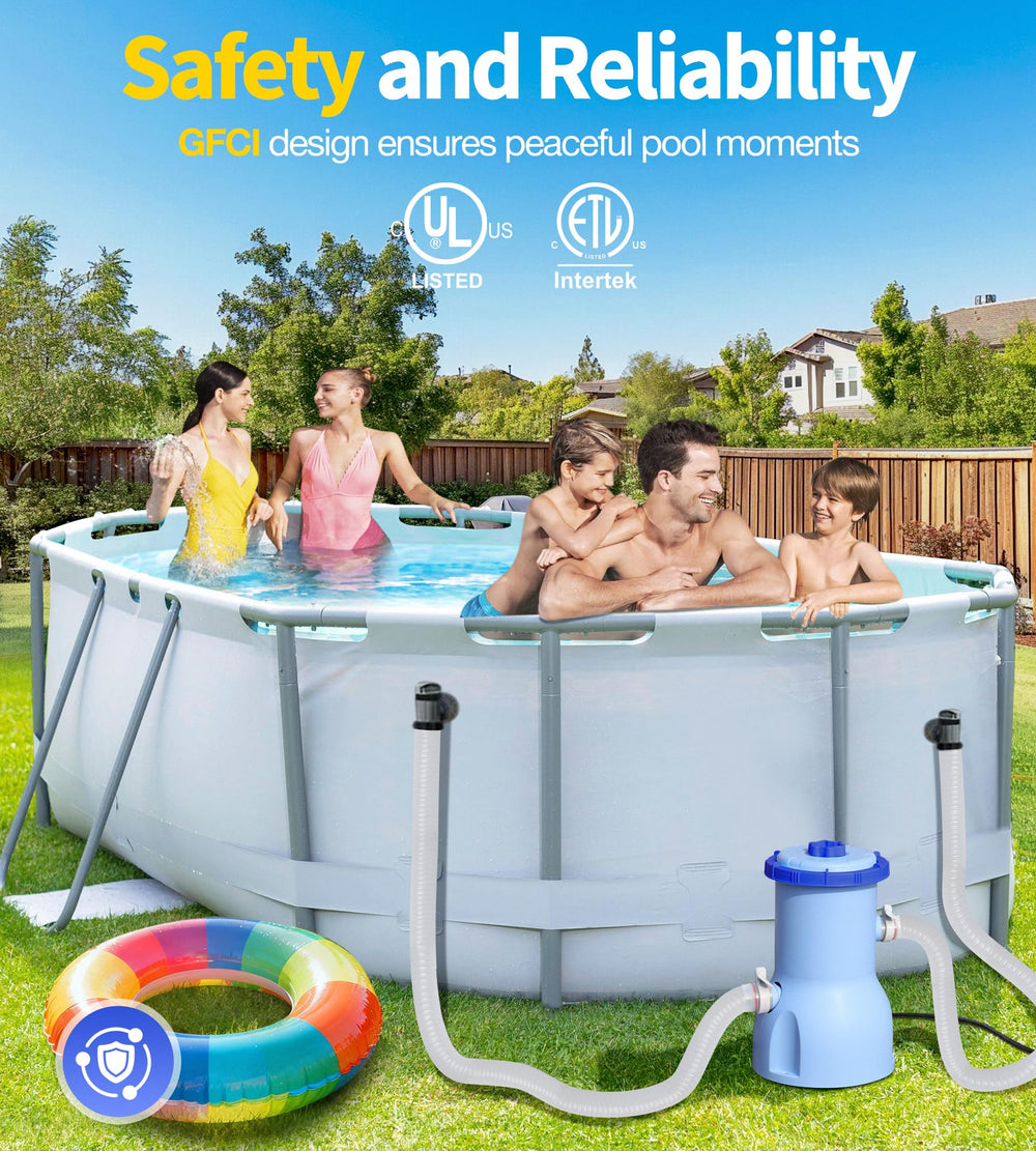 LuxBlue pool filter pump in above ground pool