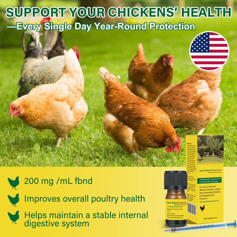 LuxeVib Dewormer Liquid for Chickens 5 mL bottle side view