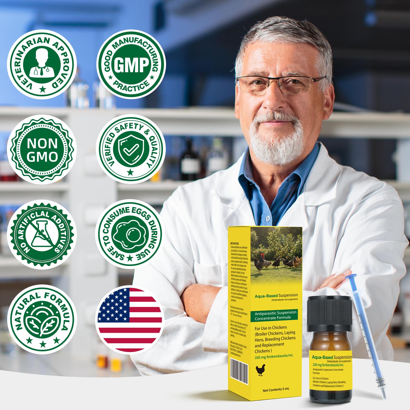LuxeVib Dewormer Liquid for Chickens usage instructions